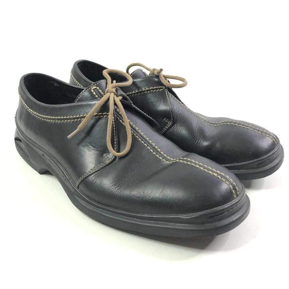 Mens Cole Haan Black Leather Oxford Shoes 9.5